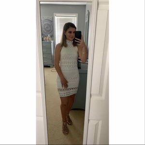 Bodycon white dress/graduation dress